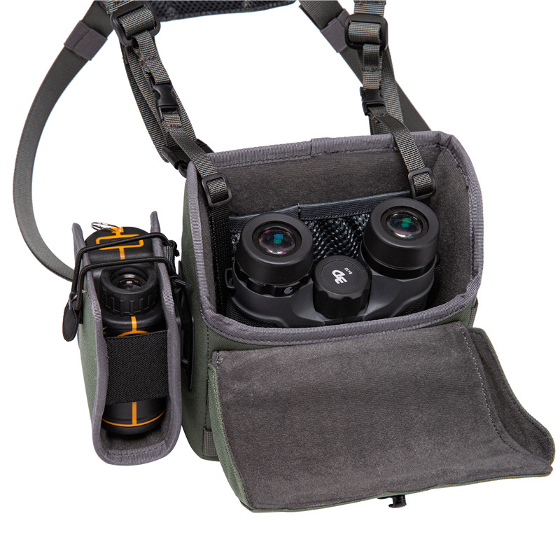 Paquete de bolsa de arnés de bolsa binocular de control elástico (verde)